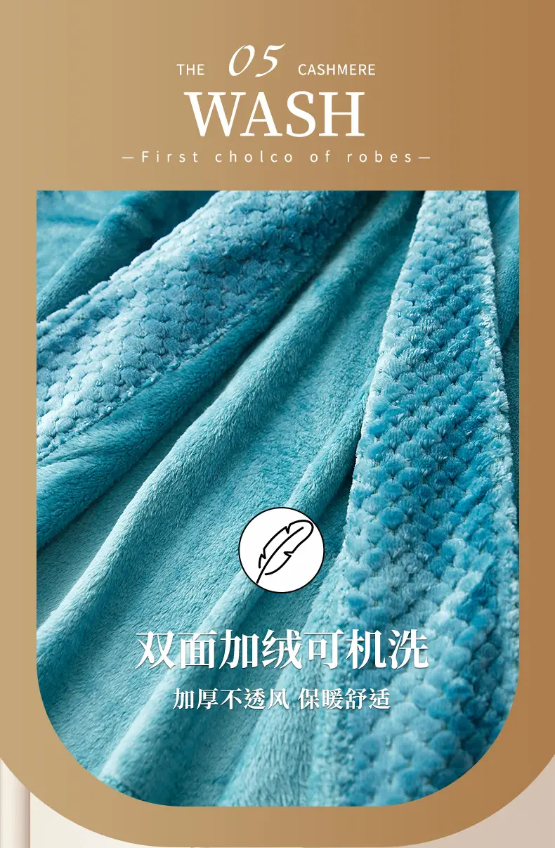 Coral Velvet Fat Large Nightgown with Splicing Technology — feature 7