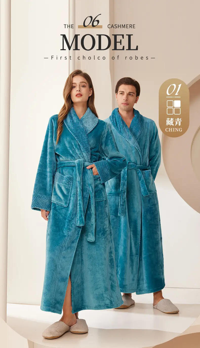 Coral Velvet Fat Large Nightgown with Splicing Technology — feature 8