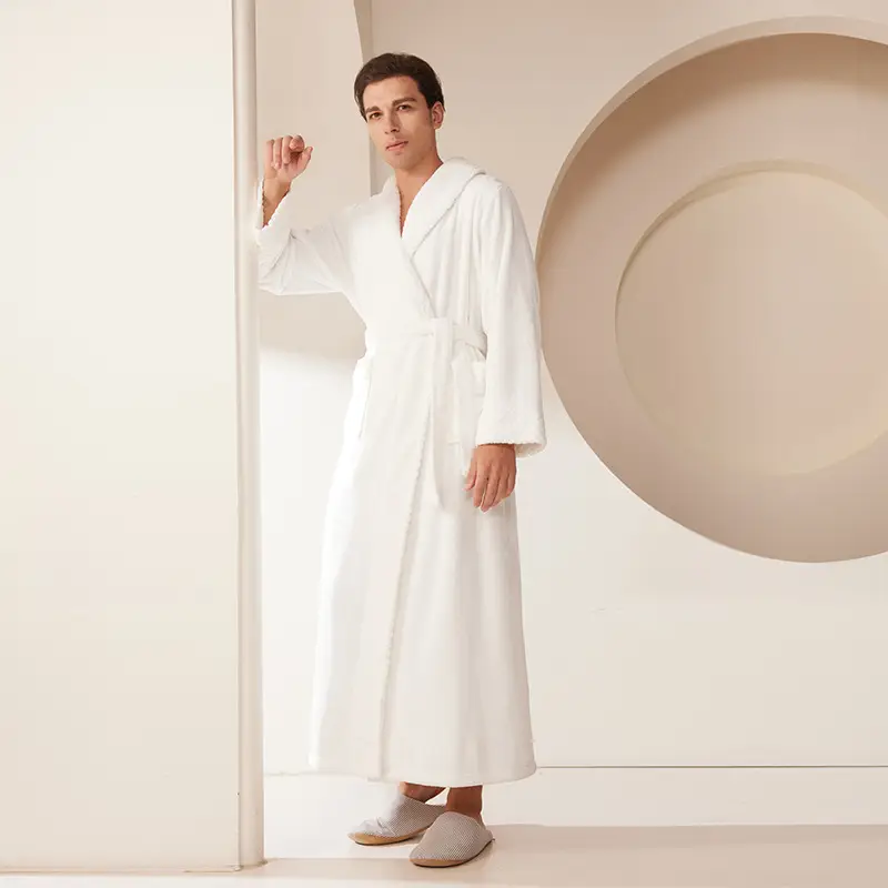 Coral Velvet Fat Large Nightgown with Splicing Technology - Image 10