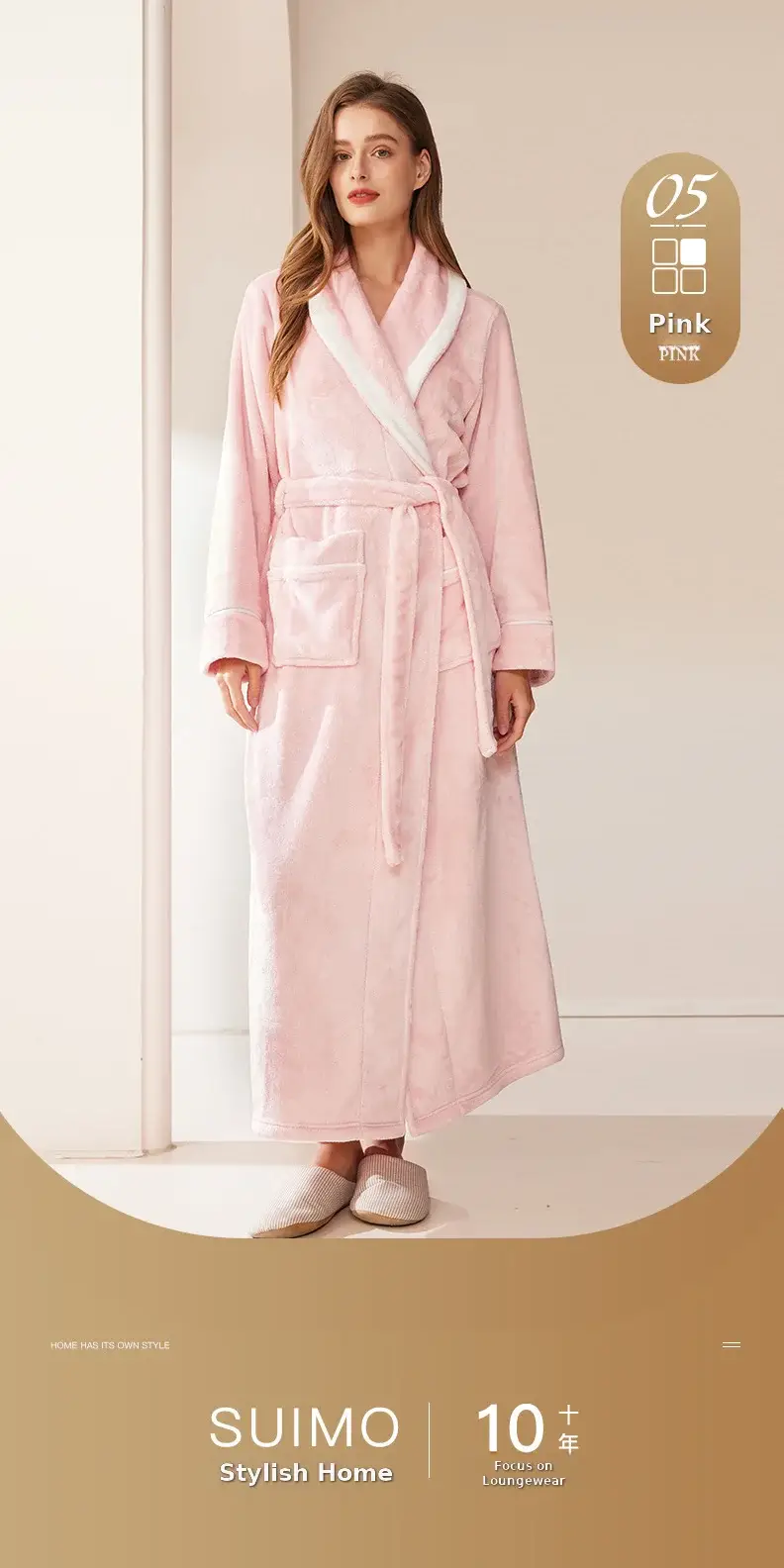 Black Velvet Bathrobe for Men Plus Size Winter Nightgown — feature 20