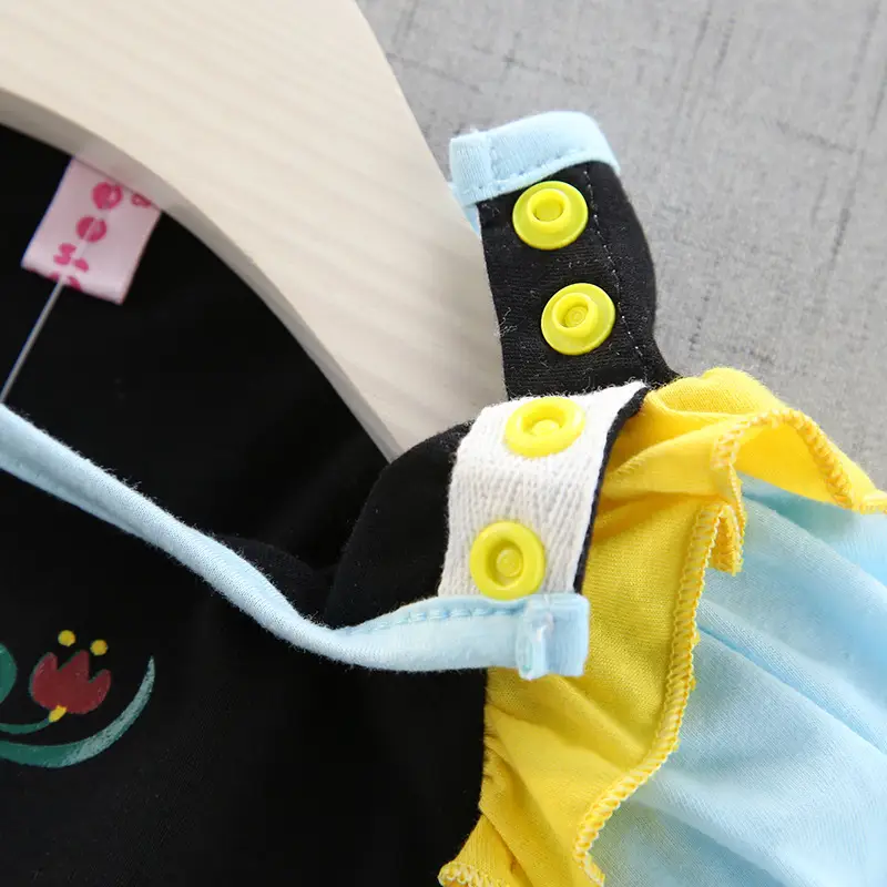 Halloween Frozen Anna Dress Pure Cotton Yellow Bow - Image 4
