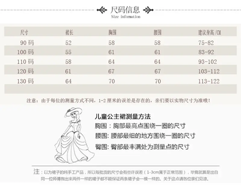 尺码信息