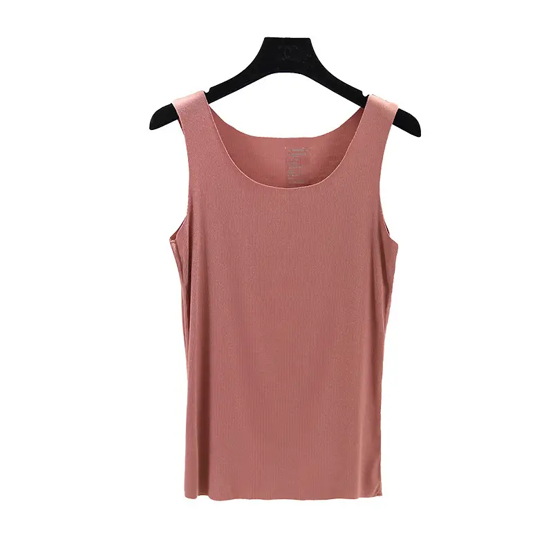 Women's Pink Seamless Cotton Camisole Plus Size