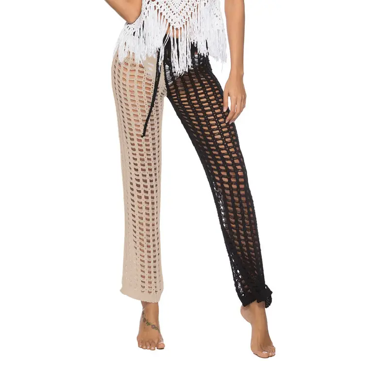 Hollow Two-Color Nightwear Pants for Women
