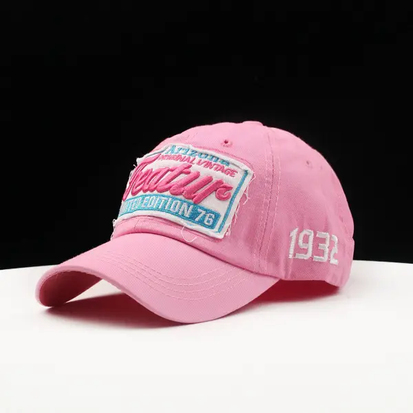 Men's Navy Blue Retro Embroidered Baseball Cap