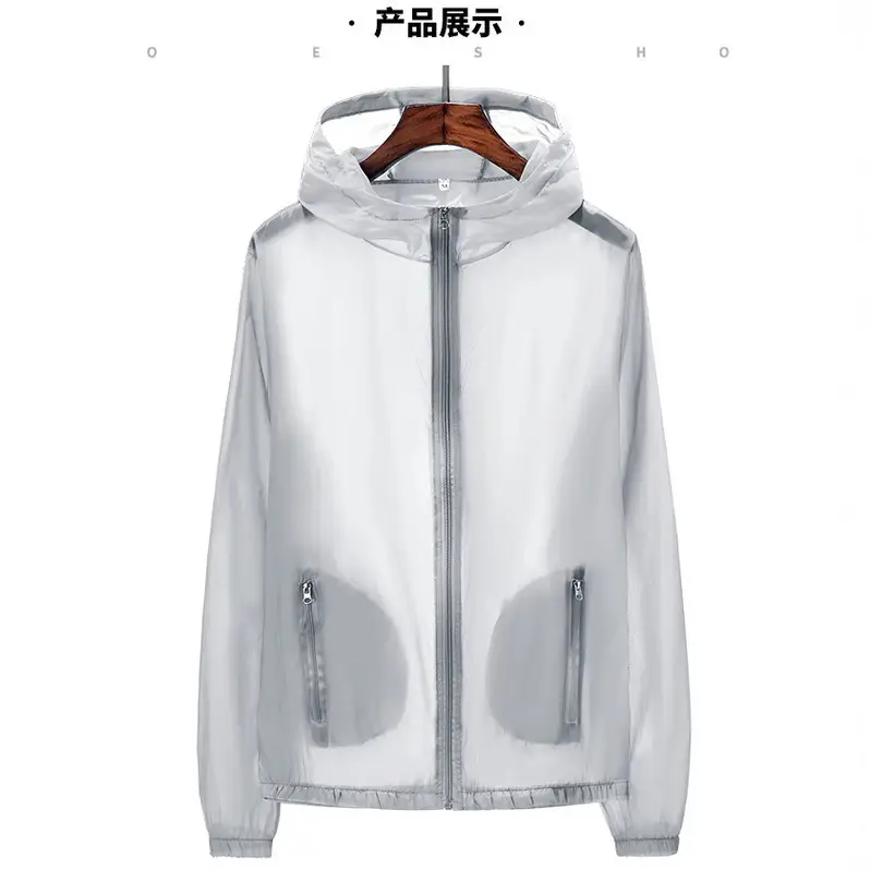 White Full-Zip Hoodie Plus Size Outdoor Wear