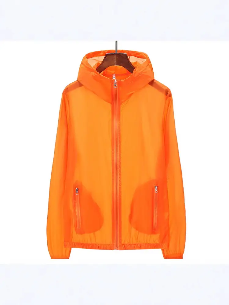 Orange Full Zip Hoodie for Men Women Plus Size