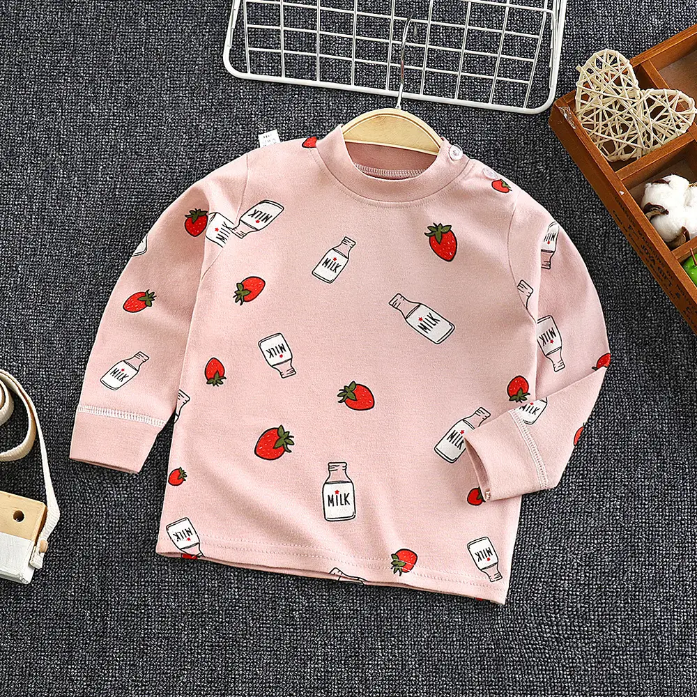 Pink Rabbit Print Long Sleeve Baby T-Shirt for Boys Girls - Image 9