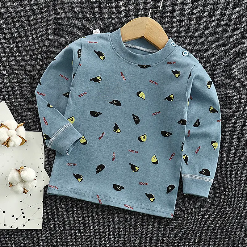 Pink Rabbit Print Long Sleeve Baby T-Shirt for Boys Girls - Image 3