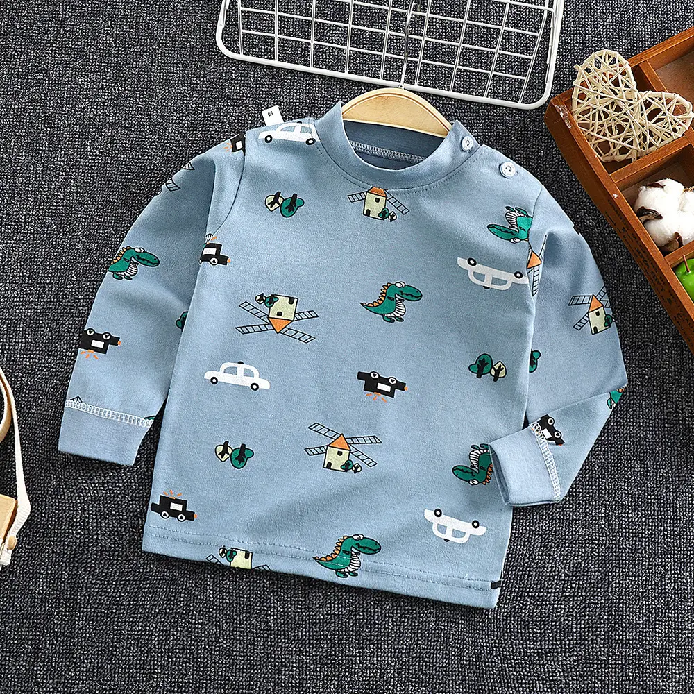 Pink Rabbit Print Long Sleeve Baby T-Shirt for Boys Girls - Image 7