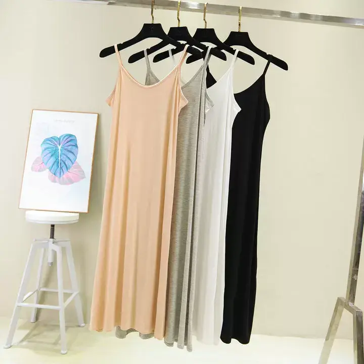 Women Cotton V-Neck Long Skirt Dress Plus Size — feature 7