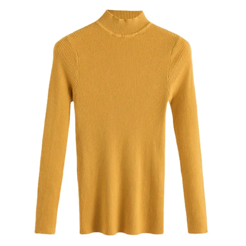 Women's Long Sleeve Turtleneck Sweater Pink - Image 19