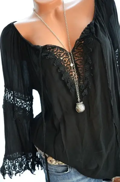 2024 Summer One-Shoulder Linen Lace Shirt Olive Green