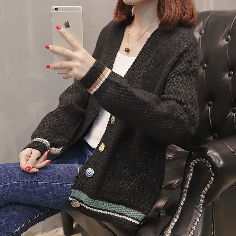 2023 New Spring Knitted V-Neck Cardigan Women - Image 10