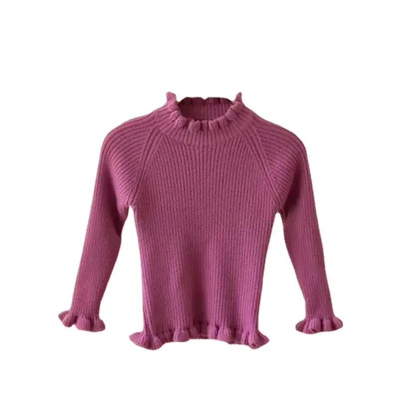 Orange Ruffled Cotton Pullover for Girls - Image 8