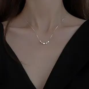 S925 Silver Plated Water Wave Snake Bone Necklace — feature 23