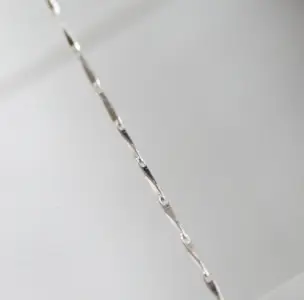 S925 Silver Plated Water Wave Snake Bone Necklace - Image 2