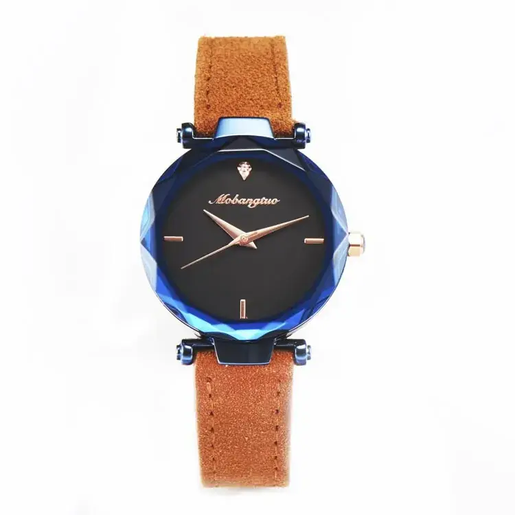 Women's Blue Shell Watch with Red Sand Belt