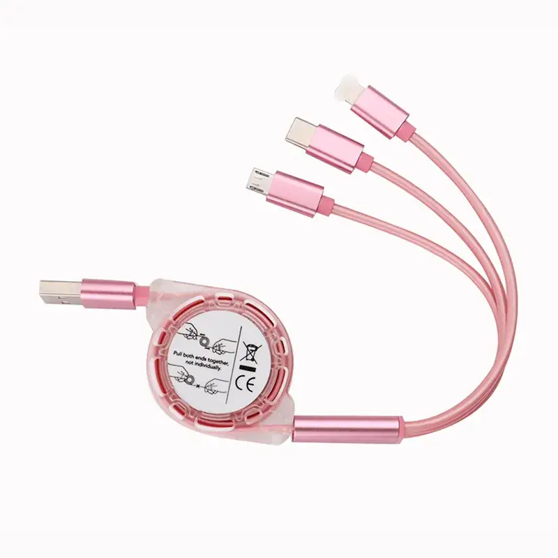 Three-In-One Retractable Car Charger with Customizable Logo - Image 5