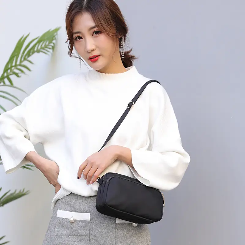 Red Nylon Crossbody Bag for Women - Image 12
