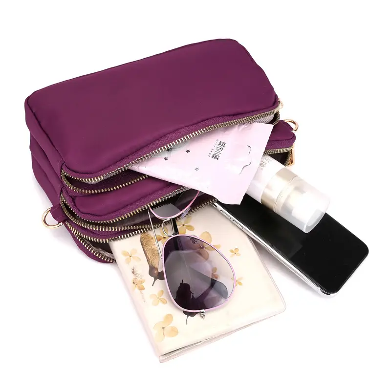 Red Nylon Crossbody Bag for Women - Image 13