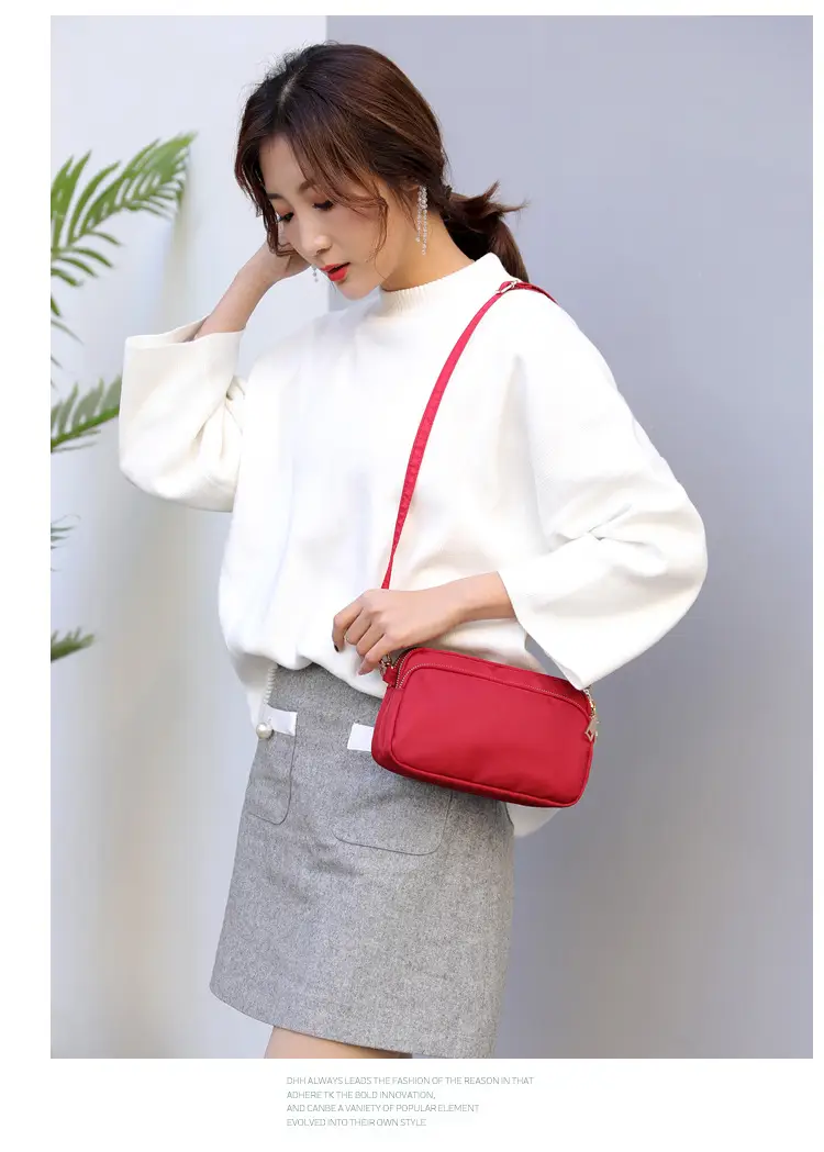 Red Nylon Crossbody Bag for Women — feature 12