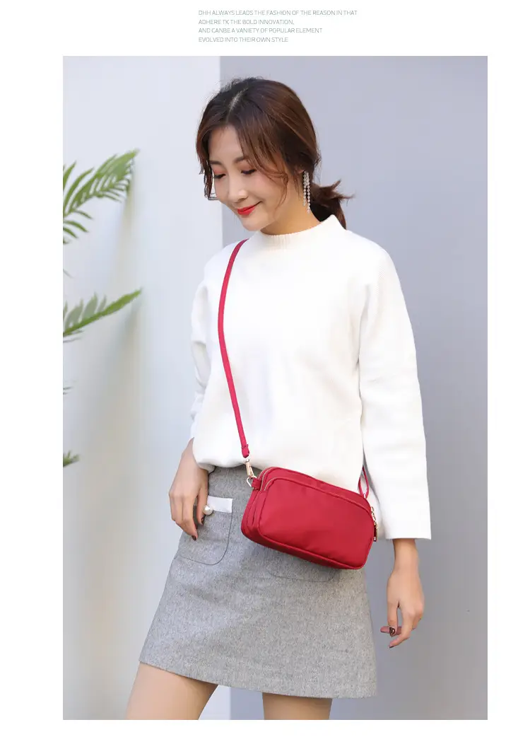Red Nylon Crossbody Bag for Women — feature 14