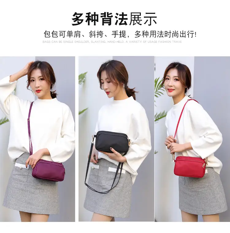 Red Nylon Crossbody Bag for Women — feature 5