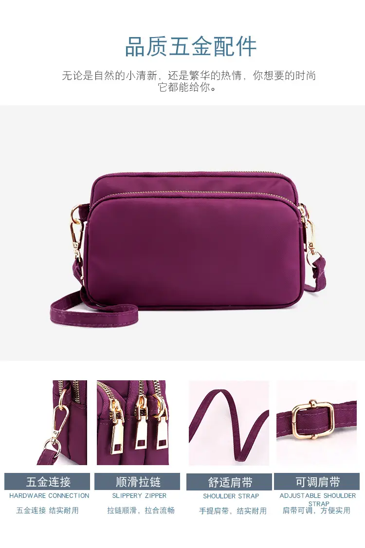 Red Nylon Crossbody Bag for Women — feature 7