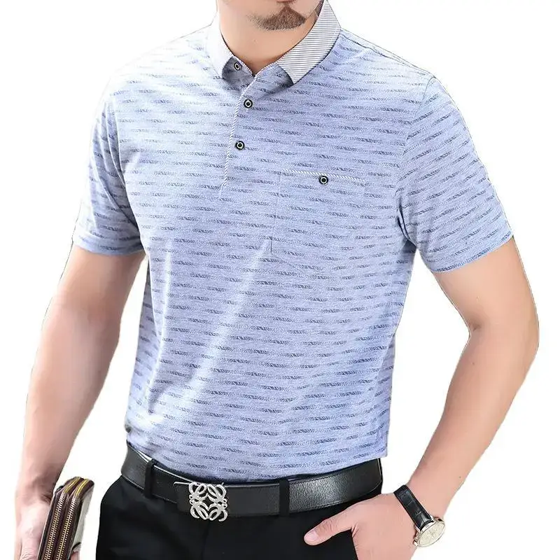 Men's Checkered Short Sleeve T-Shirt Cotton Wholesale