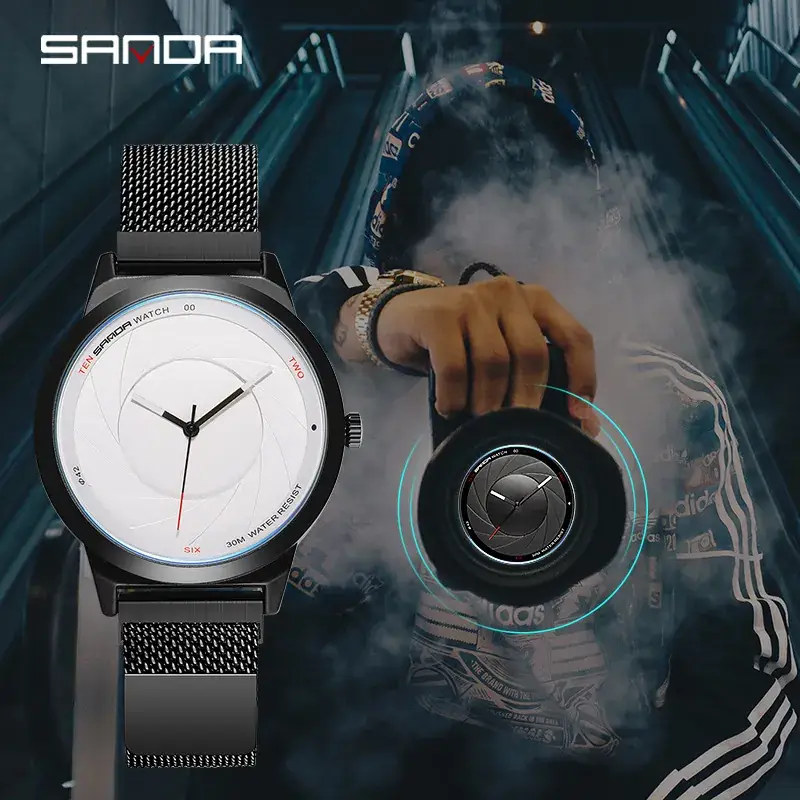Sanda Men's Quartz Watch with Phantom Effect - Image 4