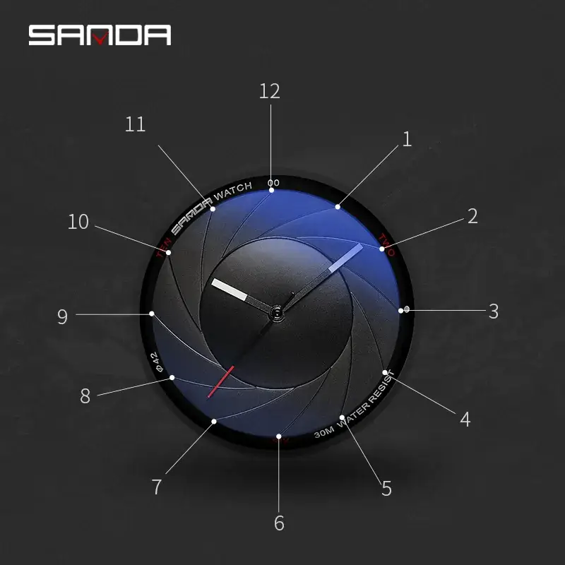 Sanda Men's Quartz Watch with Phantom Effect - Image 5