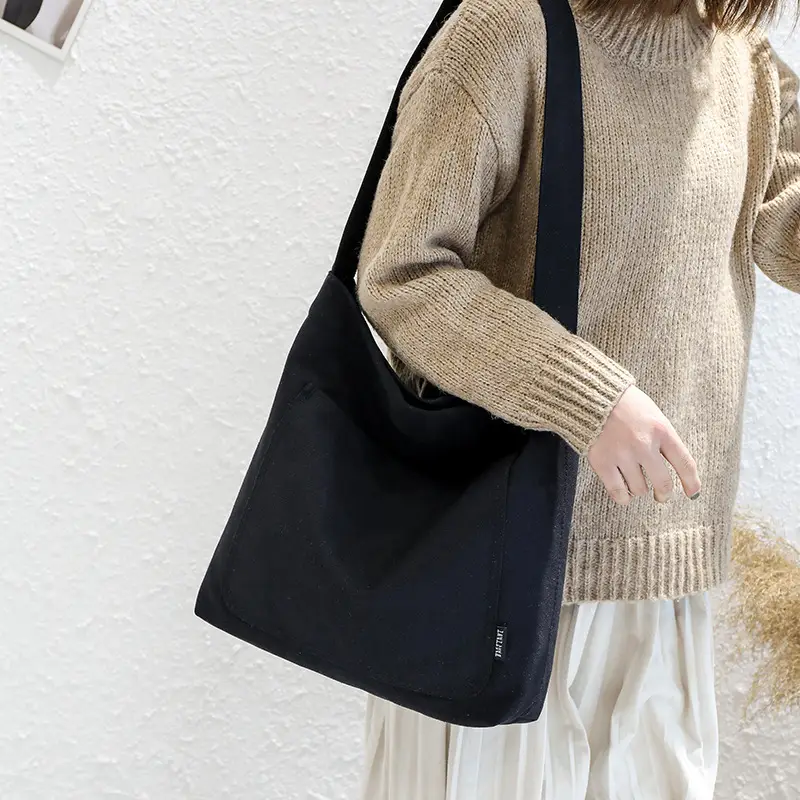 Women's Large White Shoulder Bag with Long Strap - Image 6