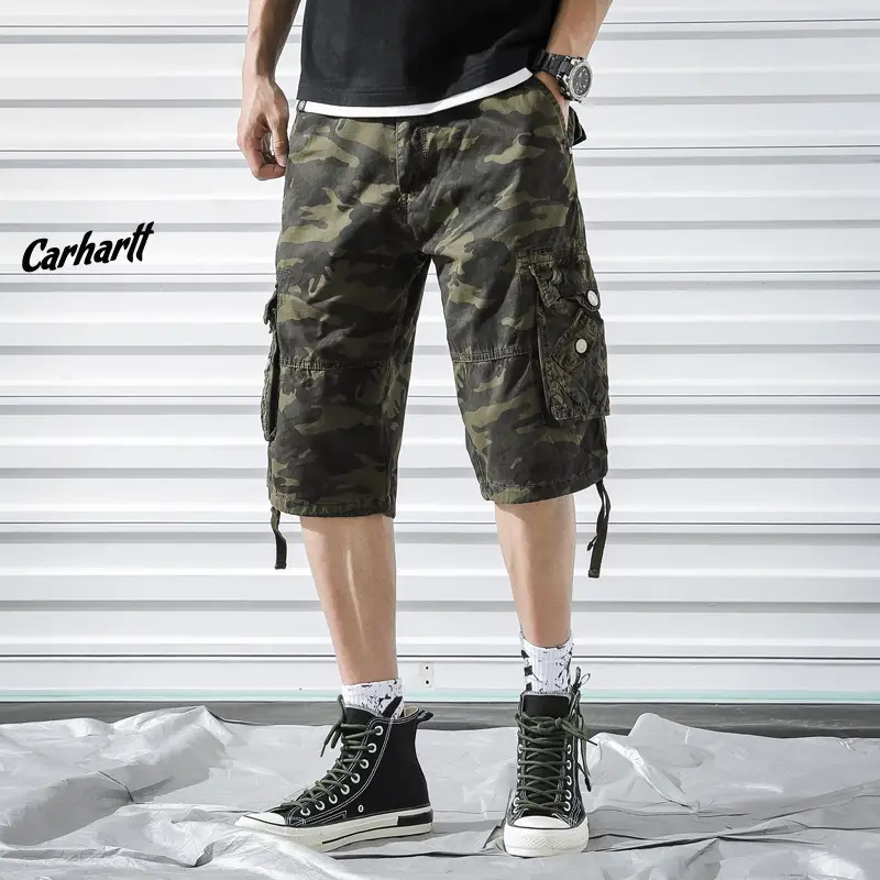 Summer Camo Plus Size Loose Pants with 4 Pockets - Image 14