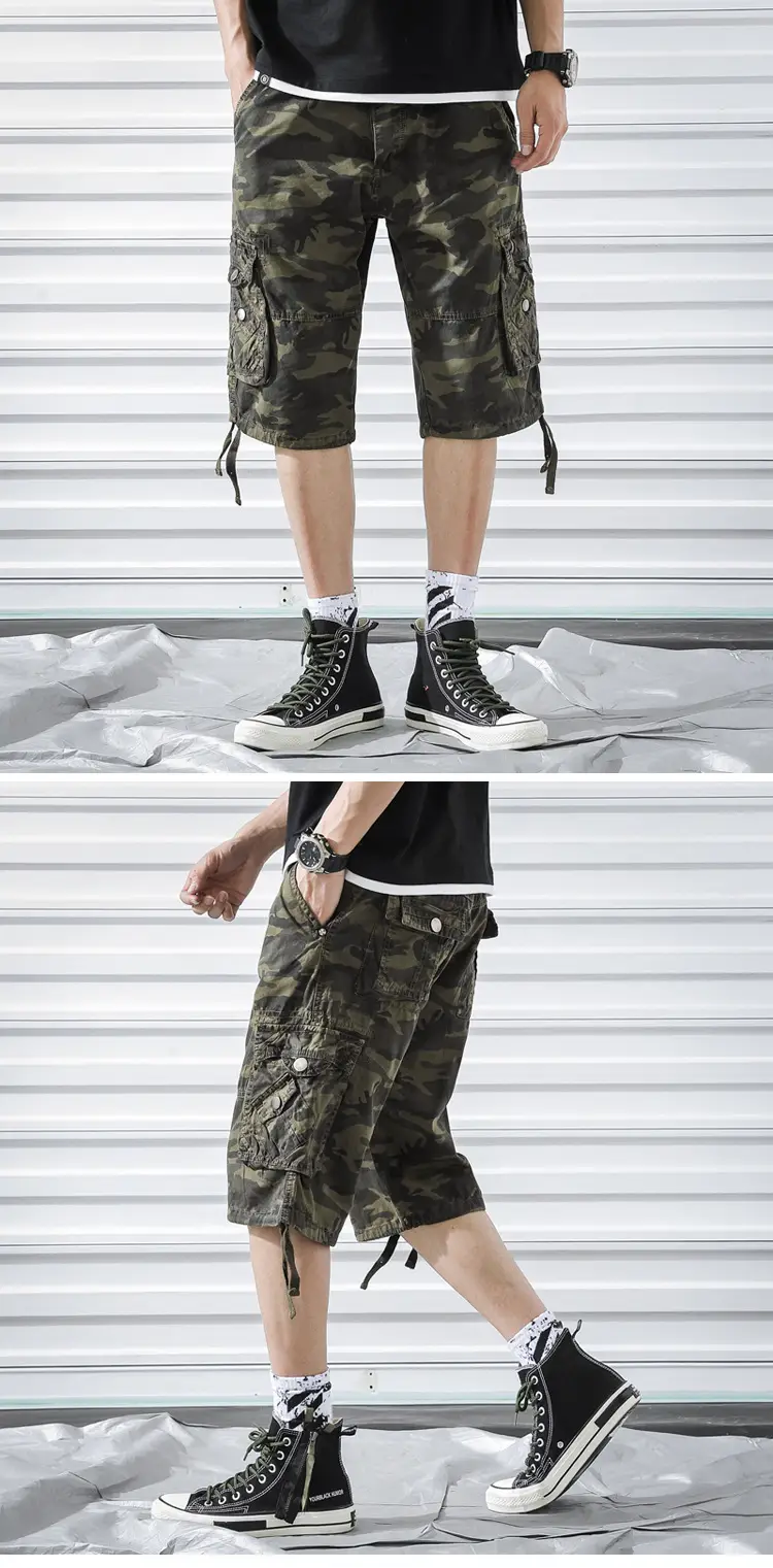 Summer Camo Plus Size Loose Pants with 4 Pockets — feature 10