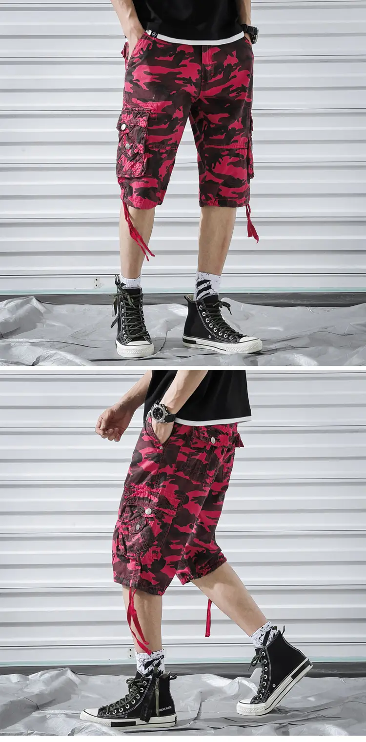 Summer Camo Plus Size Loose Pants with 4 Pockets — feature 12