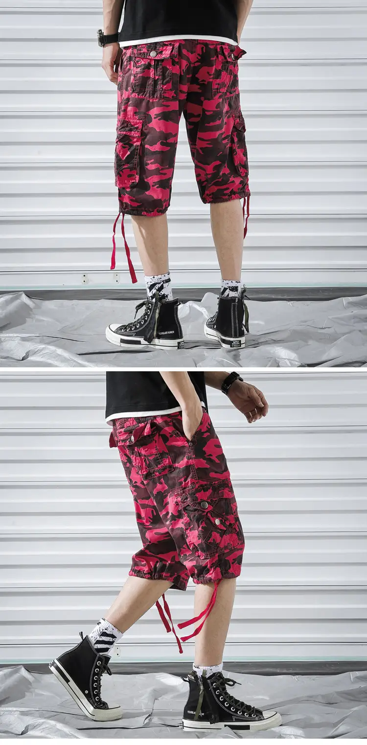 Summer Camo Plus Size Loose Pants with 4 Pockets — feature 13