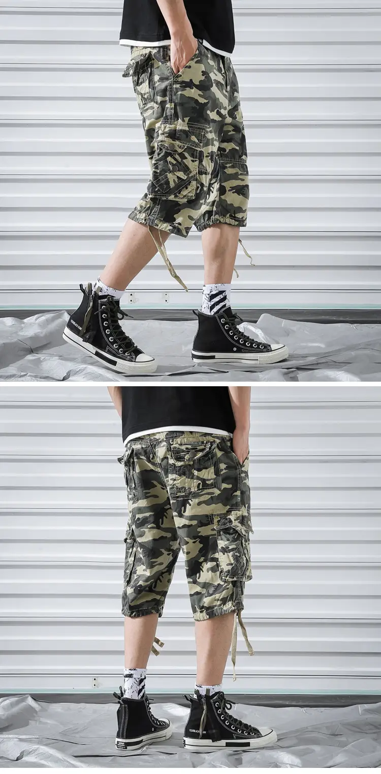 Summer Camo Plus Size Loose Pants with 4 Pockets — feature 5
