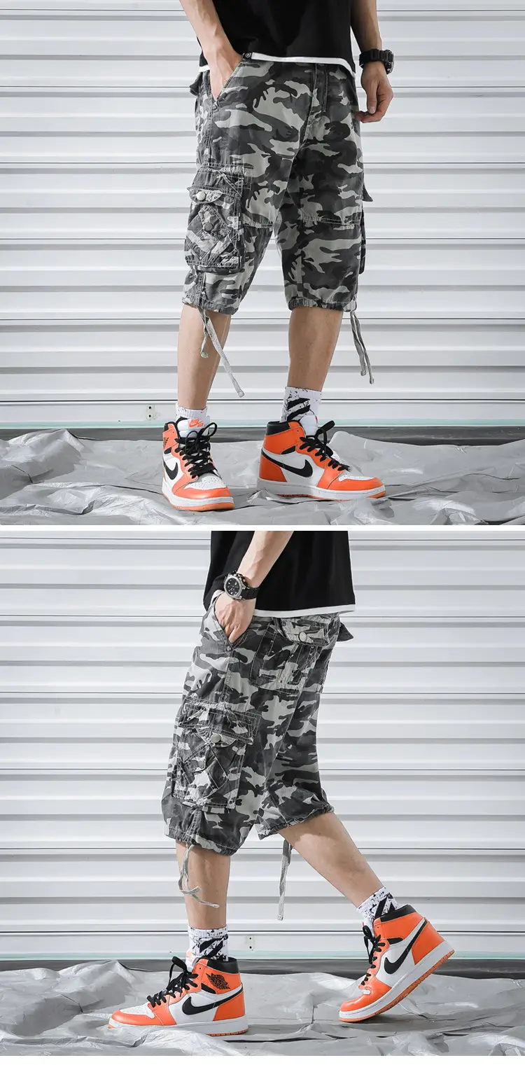 Summer Camo Plus Size Loose Pants with 4 Pockets — feature 6
