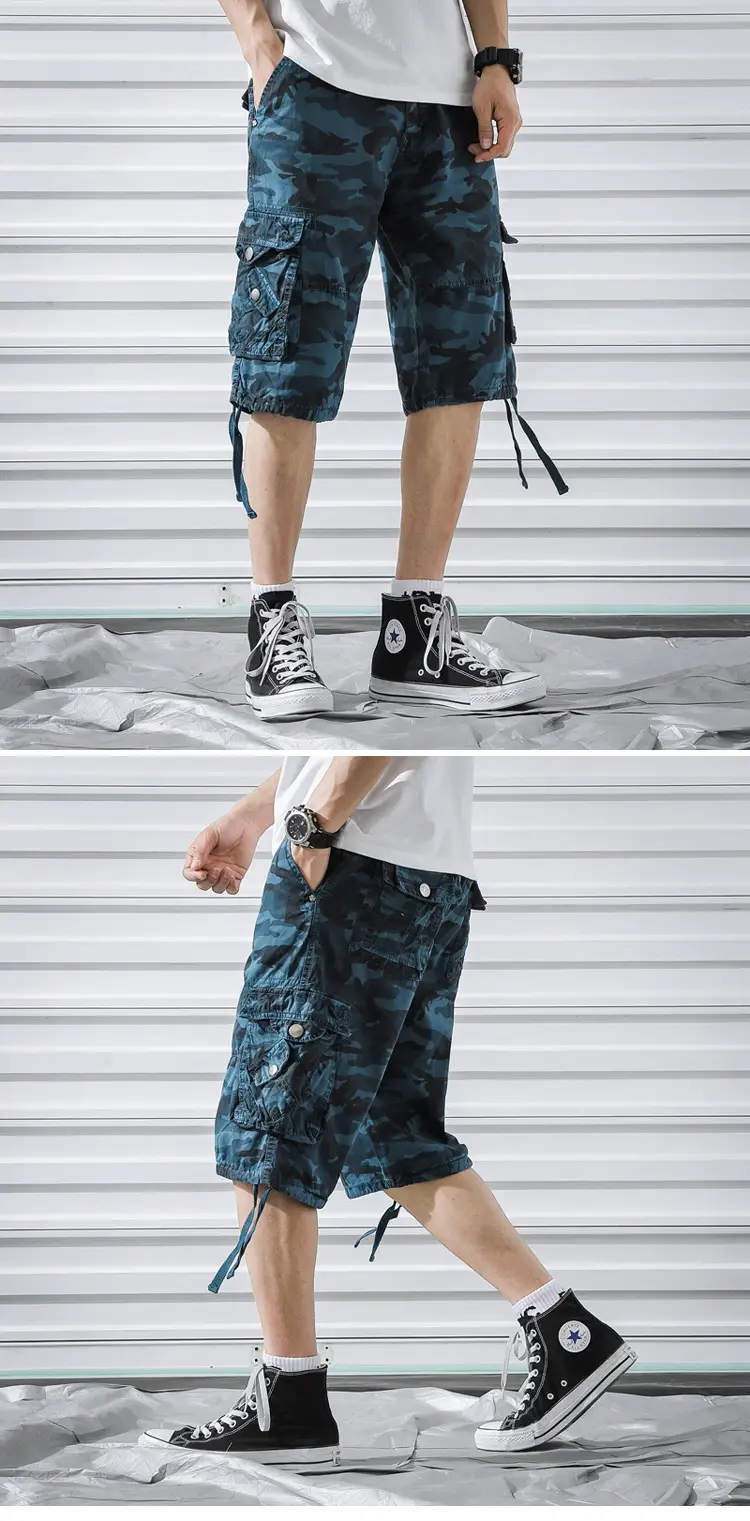 Summer Camo Plus Size Loose Pants with 4 Pockets — feature 8
