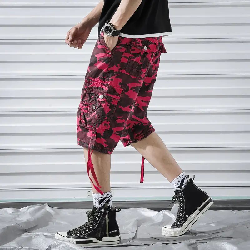 Summer Camo Plus Size Loose Pants with 4 Pockets - Image 5