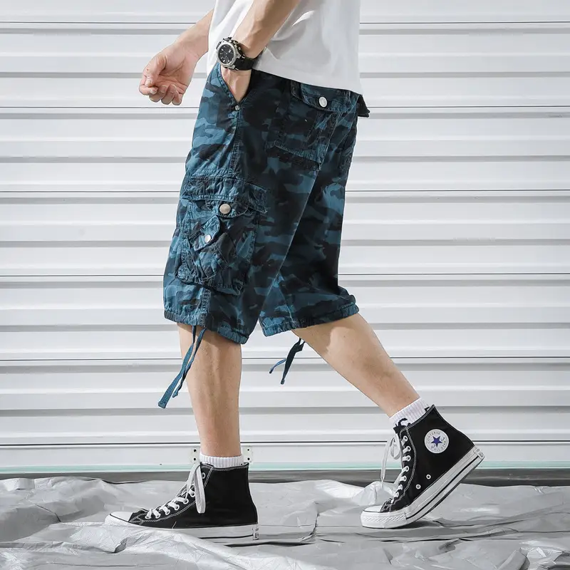 Summer Camo Plus Size Loose Pants with 4 Pockets - Image 6