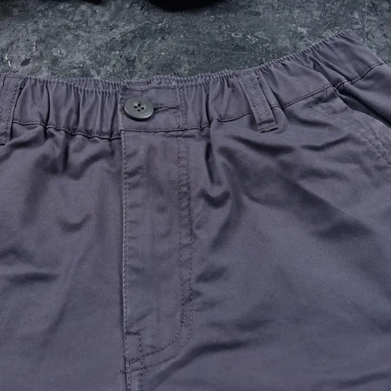 Men's 2022 Cotton Five-Pin Pants Purple Summer - Image 7