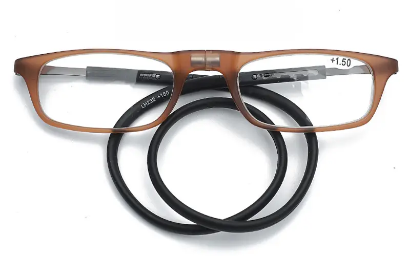 Magnetic Hanging Neck Reading Glasses Portable Unisex Tr90 Magnet Reading Glasses Long Leg Telescopic Pullover Frame
