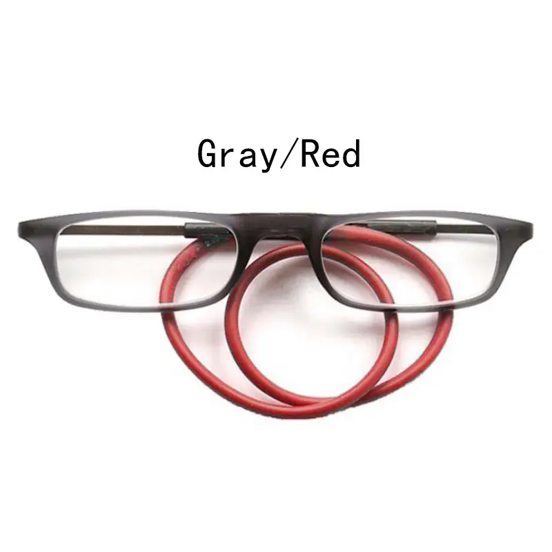 Magnetic Hanging Neck Reading Glasses Portable Unisex Tr90 Magnet Reading Glasses Long Leg Telescopic Pullover Frame