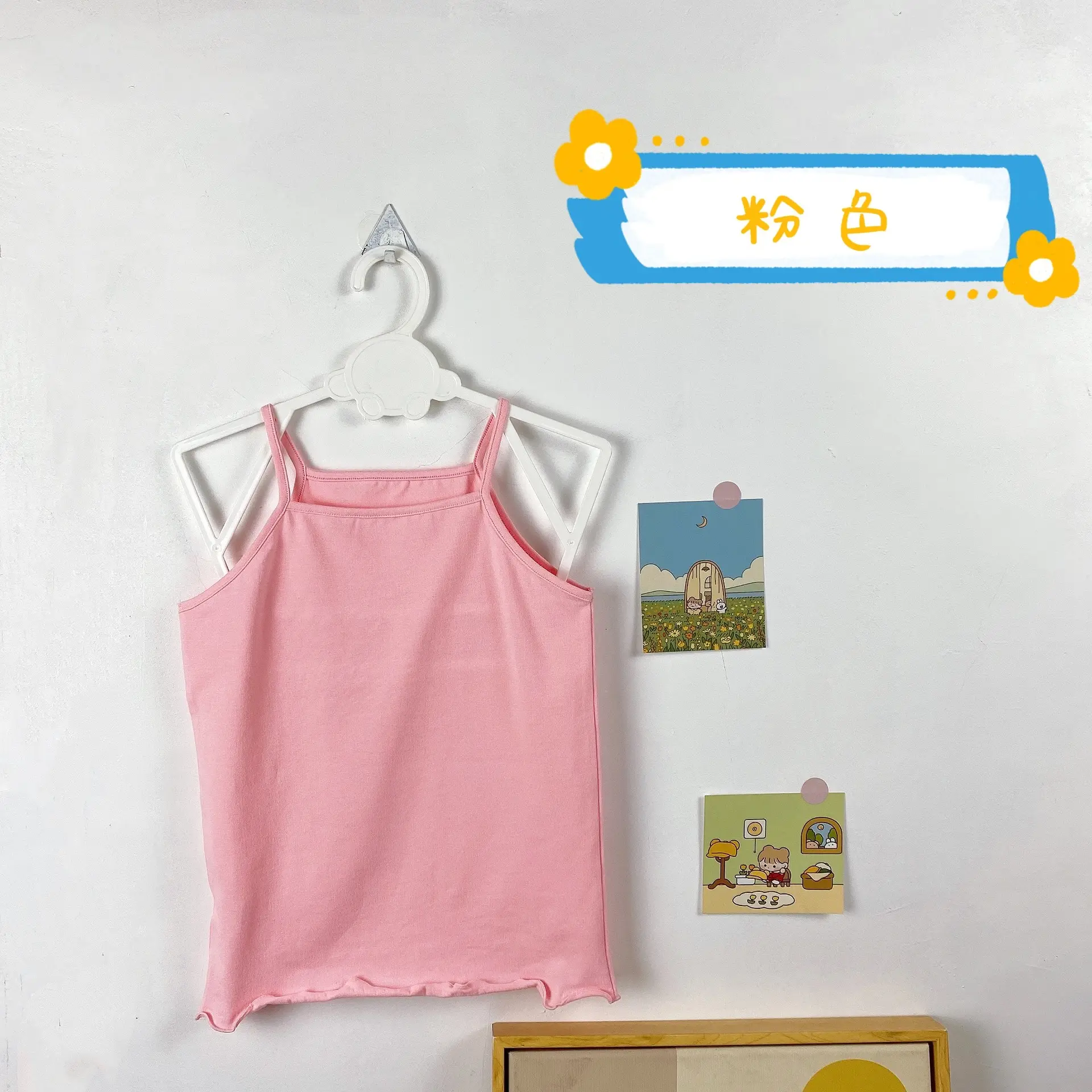 Summer Cotton Sleeveless Vest Light Blue Solid - Image 10