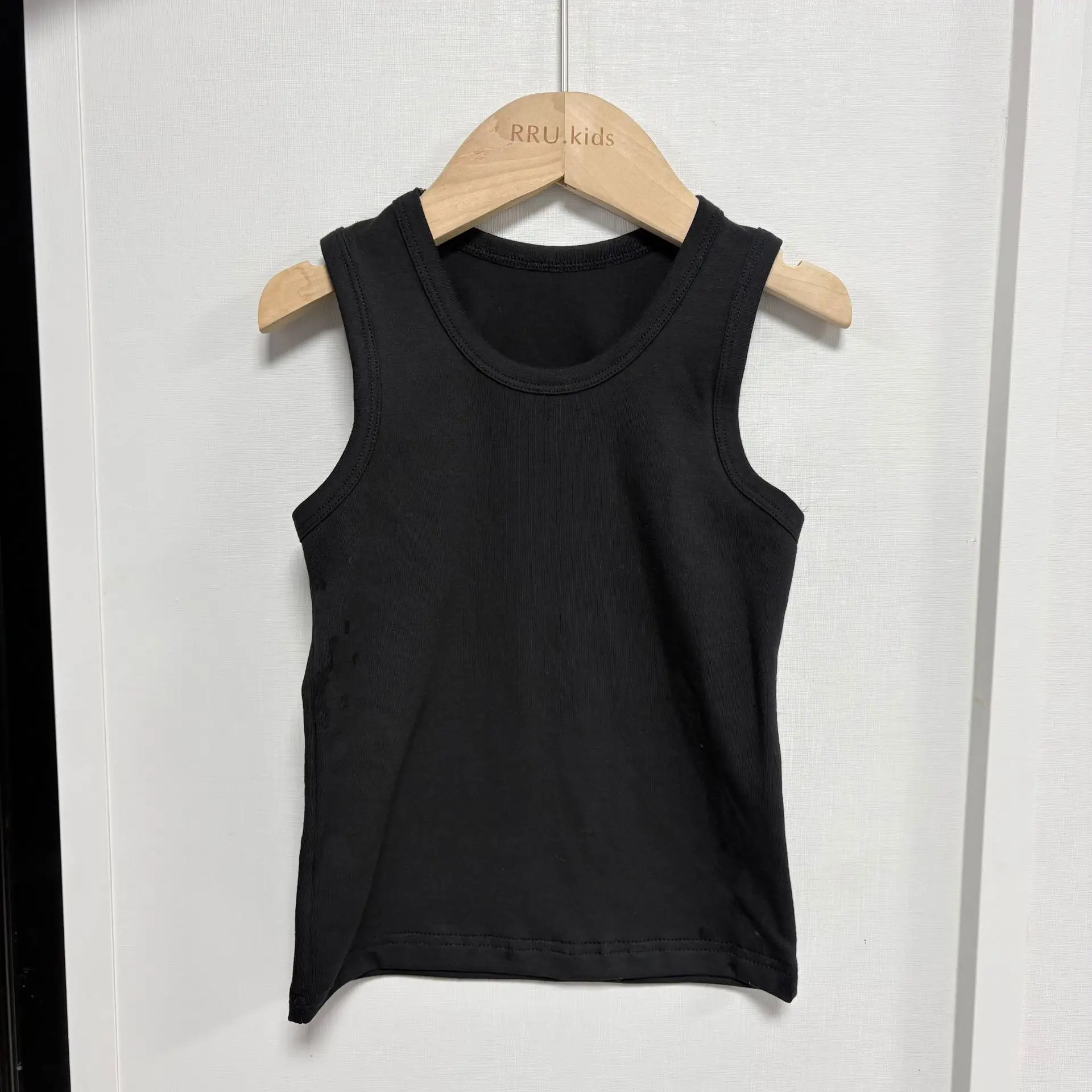 Summer Cotton Sleeveless Vest Light Blue Solid - Image 2