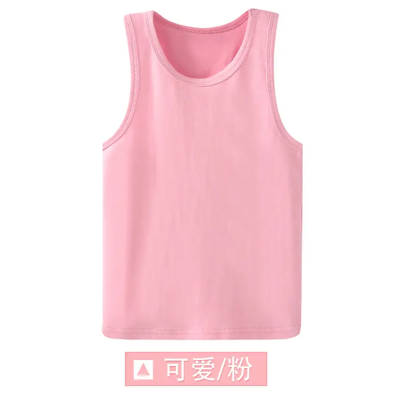 Summer Cotton Sleeveless Vest Light Blue Solid - Image 7