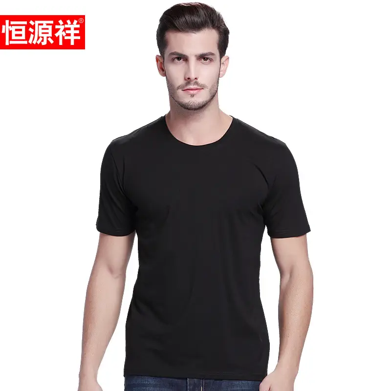 Men Grey Stretch T-Shirt Short Sleeve Round Neck - Image 5