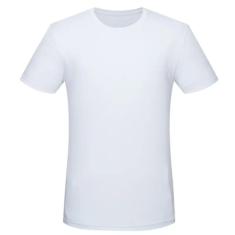 Men Grey Stretch T-Shirt Short Sleeve Round Neck - Image 8